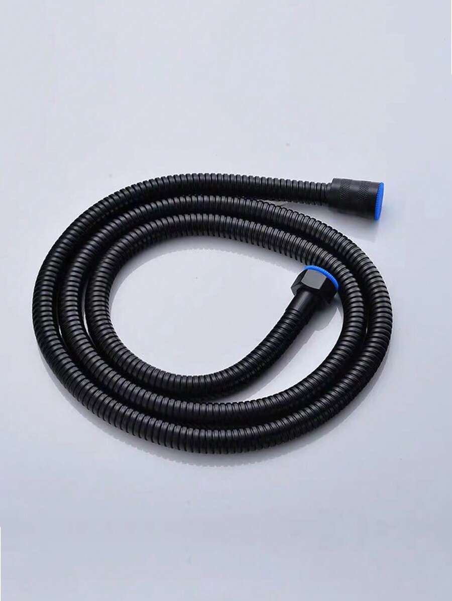 1pc Stainless Steel Shower Hose - Black - View 1