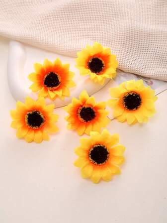 6pcs Artificial Sunflower Head