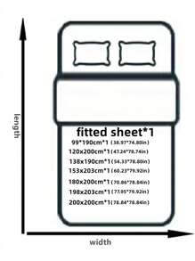 1pc Solid Color Fitted Sheet Mattress Cover With All Round Elastic Rubber Band Protection, Non Slip And Anti-Shedding Fitted Sheet For Single/Double Beds, Four Seasons Universal Design - Multicolor - View 5