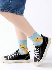 5 đôi Vớ mắt cá chân thoáng khí cho bé trai họa tiết ngôi sao & khủng long để trang trí hàng ngày - Nhiều màu - Xem 3