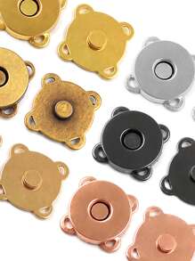 12pcs/set Copper Button, Modern Mixed Color Sewing Button For Home - Multicolor - View 5