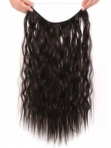 長款卷合成纖維接髮 - 棕色 - 查看 4