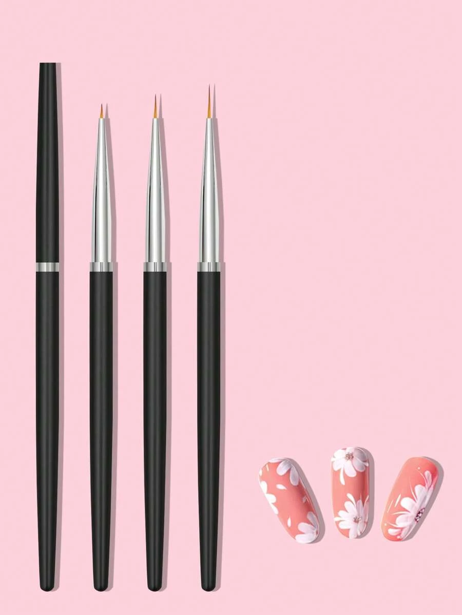 3入組美甲刷套裝 - 黑色 - 查看 1