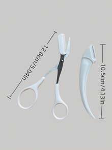 Bộ 2 dao & kéo tỉa lông mày - trắng - Xem 3