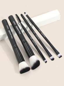 5pcs Makeup Brush Set,Brush Set,Makeup Brush Kit,Make Up Brush Set,Make Up Set Complete,Makeup Brush Set,Complete Makeup Kit,Brush Kit,Brushes Makeup Set,Makeup Gift Set - Black - View 2