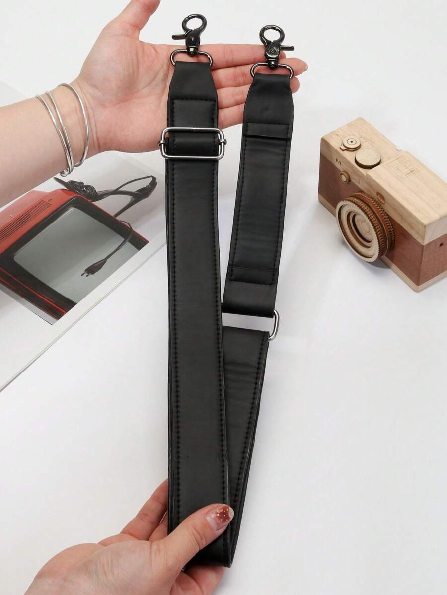 Women Shoulder Bag Belt Fashion Leather Strap Solid Color Crossbody Bags Replacement Strap American Independence Day Holiday Blessing Gift American Flag DIY Bag Shoulder Strap - Black - View 1