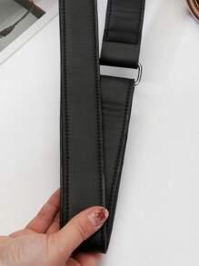 Women Shoulder Bag Belt Fashion Leather Strap Solid Color Crossbody Bags Replacement Strap American Independence Day Holiday Blessing Gift American Flag DIY Bag Shoulder Strap - Black - View 6