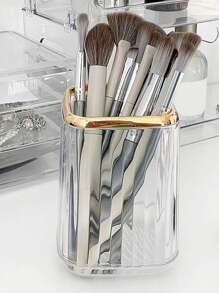 1 件化妆刷收纳桶、房间、家居、卧室、浴室、房屋、粉色房间、客厅装饰、旅行用品、礼品袋、送给妈妈、爸爸、男士、朋友、老师、生日、婚礼、书桌、架子、配件、礼品盒、有趣的礼物、收纳、化妆刷架 - 無色 - 查看 4