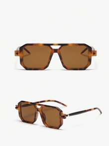 1 对复古女士豹纹印花时尚眼镜，适合夏季旅行或海滩派对俱乐部波西米亚风太阳镜，海滩配饰，女士海滩配饰，眼镜，太阳镜，时尚基本款秋冬女士服装，商务休闲礼品