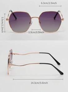 1 cặp kính râm thời trang nữ gọng hình học cho mùa hè - Ombre - Xem 5