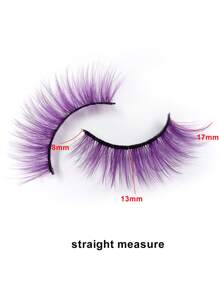 1 Đôi Lông Mi Giả Màu Tím Có Cánh Gợi Cảm - Màu tím - Xem 4