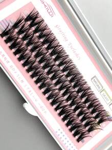 1 hộp 40D C Curl 12MM Lông Mi Giả Tự Làm Cụm Mi Cá Nhân Làn Mi Nối Dài - màu đen - Xem 2