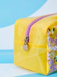 LOONEY TUNES X SHEIN 黃色卡通圖案化妝包 - 黃色 - 查看 6