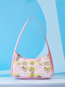 LOONEY TUNES X SHEIN Cartoon Rabbit Graphic Bag - Pink - View 1