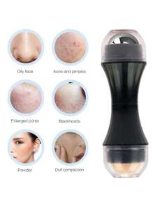 1pc Facial Oil Absorbing Roller - Black - View 4