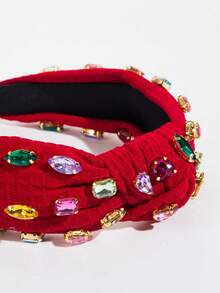 1入組女性水鑽裝飾魅力四射寬髮箍 - 紅色 - 查看 3