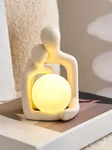 1 cái Đồ Thủ Công Trang Trí cho Thiết Kế Cặp Đôi, Đèn Ngủ Trang Trí Bằng Gốm Trắng để Trang Trí Nhà Cửa - trắng - Xem 1