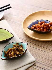 1入組樹葉形狀陶瓷油畫碗 - 彩色 - 查看 2