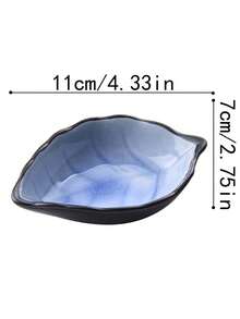 1入組樹葉形狀陶瓷油畫碗 - 彩色 - 查看 3