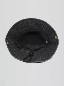 1pc Unisex Washed Bucket Hat, Solid Color Drawstring Sun Hat, Outdoor Casual Sports Cycling Travel Sun Protection Hat, Summer