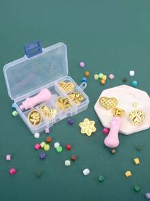 6入組/套心形和蝴蝶結設計蠟封印章頭和印章手柄用於DIY工藝複古多用途蠟印章、信件、信封 - 粉色 - 查看 3