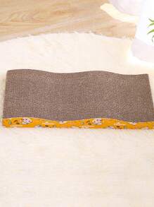 1pc Kertas Kartun Kucing Pola Cat Scratcher Untuk Kucing Untuk Bermain - Mocha Brown - View 6
