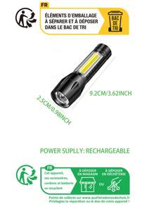 1pc ABS Flashlight, Modern Mini Torch For Outdoor