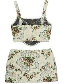 印花背心上衣和半身裙 - 彩色 - 查看 7