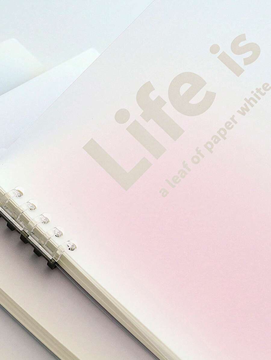 SHEIN X Jess 1pc Slogan Graphic LooseLeaf Notebook, Simple Binder