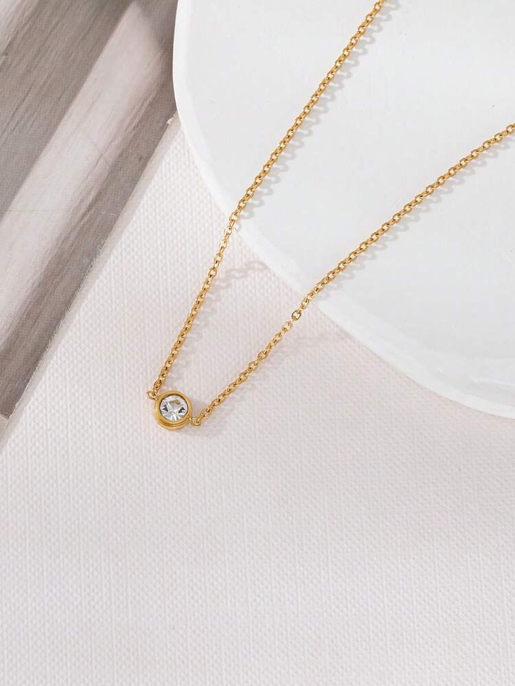 1pc Fashion Elegant Simple Lady Silver Inlaid Cubic Zirconia Bracelet