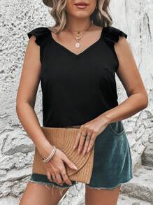 SHEIN LUNE 大碼荷葉邊襯衫