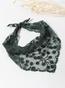 1入組女性花卉刺繡時尚頭巾適用於日常