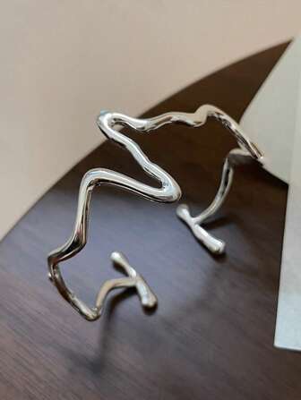 1pc Fashion Asymmetric Cuff Bangle For Women For Daily Decoration