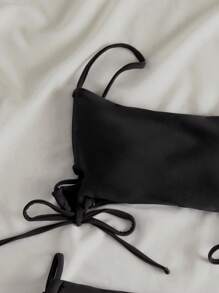 Swim Vcay Women's Beach Vacation Bikini Swimsuit, Wireless - Black - View 5