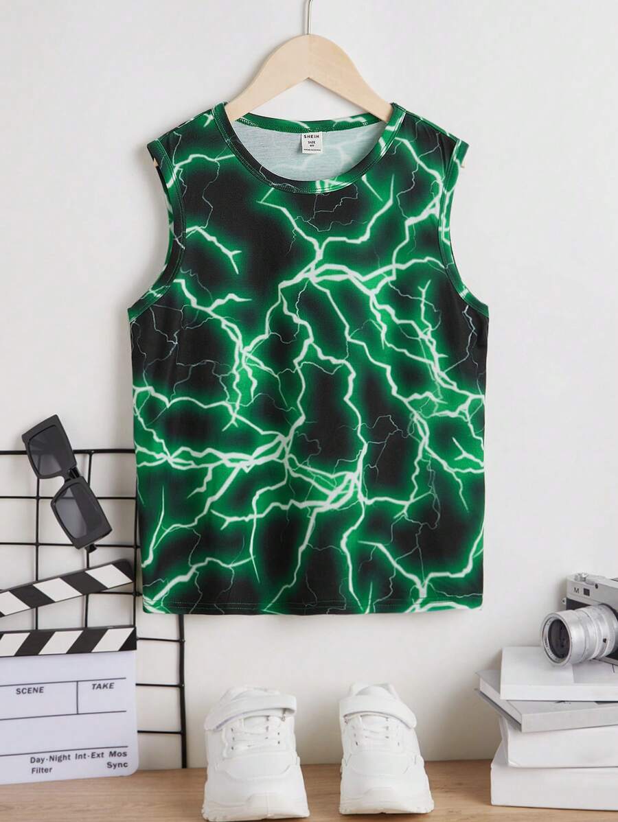 SHEIN Tanks Bé Trai Đồ họa Giải trí - Nhiều màu - Xem 1