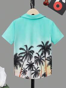 SHEIN Áo sơ mi Trai Nút phía trước Nhiệt đới Boho - Nhiều màu - Xem 2