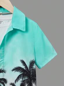 SHEIN Áo sơ mi Trai Nút phía trước Nhiệt đới Boho - Nhiều màu - Xem 3