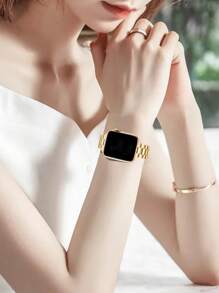 不銹鋼錶帶和保護殼適用於Apple Watch - 金色 - 查看 5