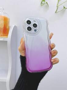 Ombre Clear Phone Case - Purple - View 3