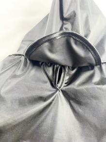 1pc Color Block Pet Raincoat For Dog And Cat For Rainy Day - Blue - View 6