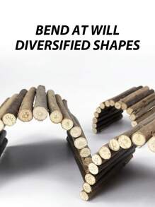 1pc Willow Branch Hamster Chew Toy With Transformable Arch Bridge For Climbing And Fence For Pet, All Seasons Applicable - Brown - View 5