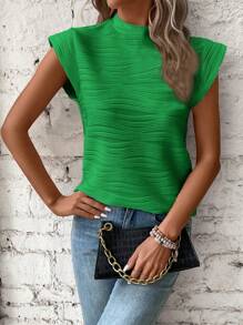 SHEIN Clasi T-shirt unicolore à mancherons