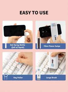 Laptop Keyboard Brush Cleaner Kit, VZUIWUS 7 In 1 Computer MacBook Earbud Cleaning Tool Kit