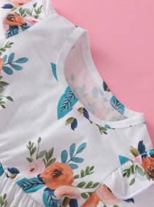 Đồ bộ em bé Xù Hoa Giải trí - Xanh và trắng - Xem 3