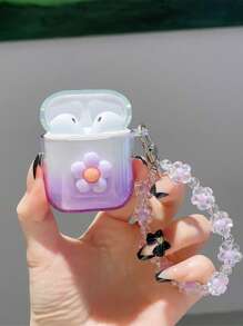 Vỏ ombre trang trí hoa tương thích với Airpods - Nhiều màu - Xem 2