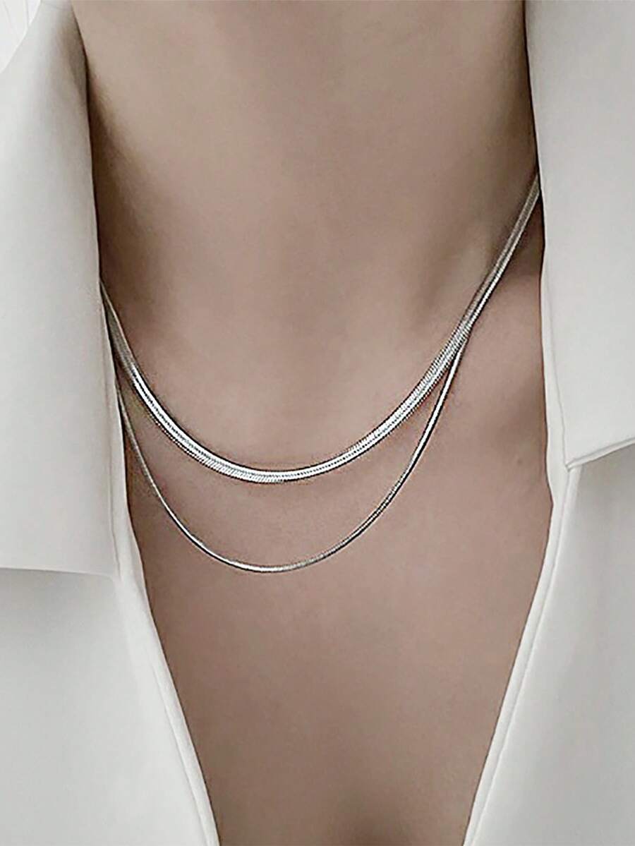 Nooxian 極簡風格多層項鏈