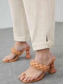 MOTF PREMIUM BELTED LINEN VISCOSE PANTS