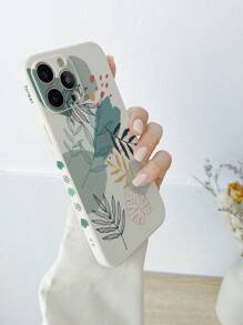 Coque de téléphone anti-chute avec motif de feuilles d"été compatible avec l"IPhone 11, l"IPhone 13 et le Galaxy A14