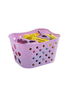 30pcs Purple Clothes Peg With Basket, Plastic Durable Clothes Fixed Peg For Home - Purple - View 2