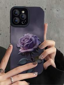 Flower Pattern PU Phone Case